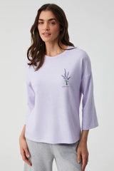 Lavender Serenity – طقم بيجاما كابري قطعتين “Relax Mood” – راحة عصرية وارتداء منزلي مريح