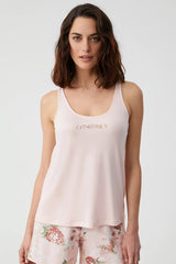 Blush Breeze – طقم بيجاما قصير من قطعتين – راحة صيفية رومانسية