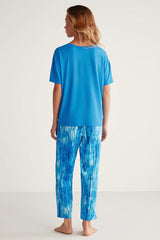 Electric Blue Relaxed Pajama Set