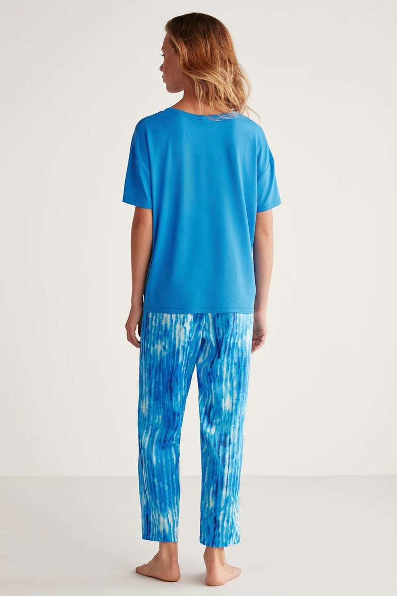Electric Blue Relaxed Pajama Set