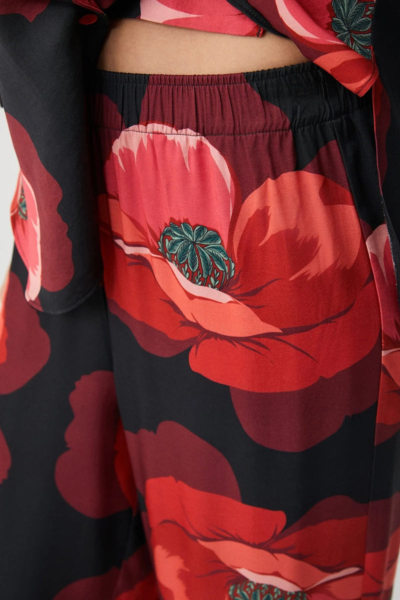 Floral patterned pajama set