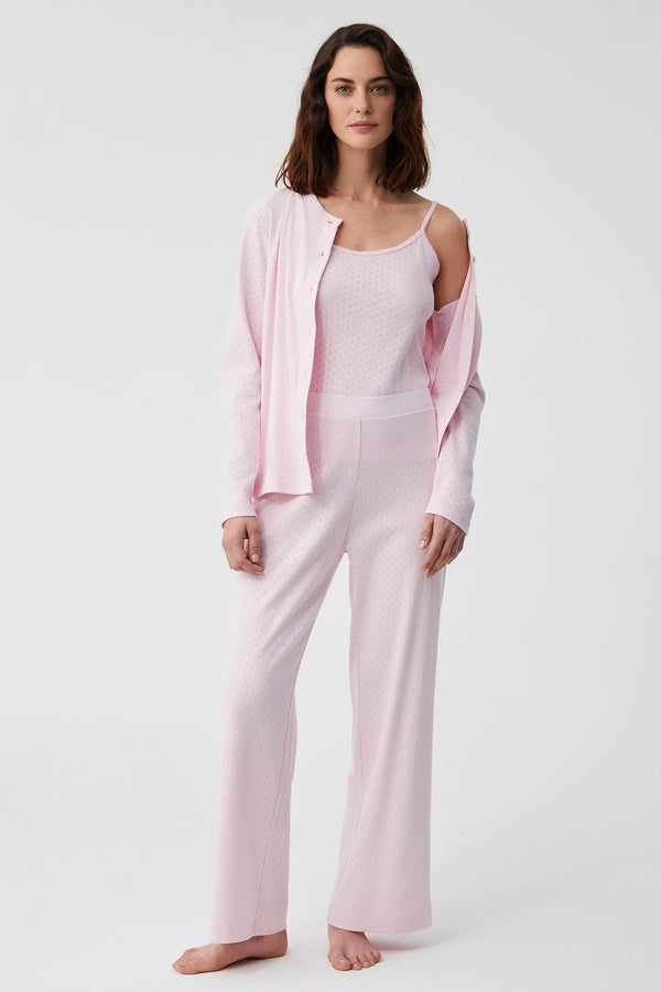 Natural soft three piece pajama set