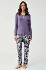 Moonlight Violet – 2-Piece Set – Floral Softness & Mysterious Charm