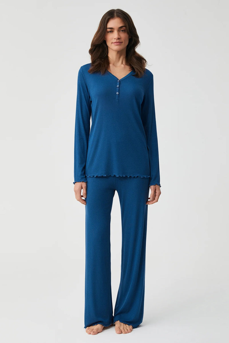 Ocean Rib Knit Pyjama Set