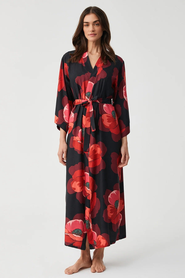 Crimson Bloom Kimono