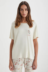 Soft Feel Light Floral Pajama Set