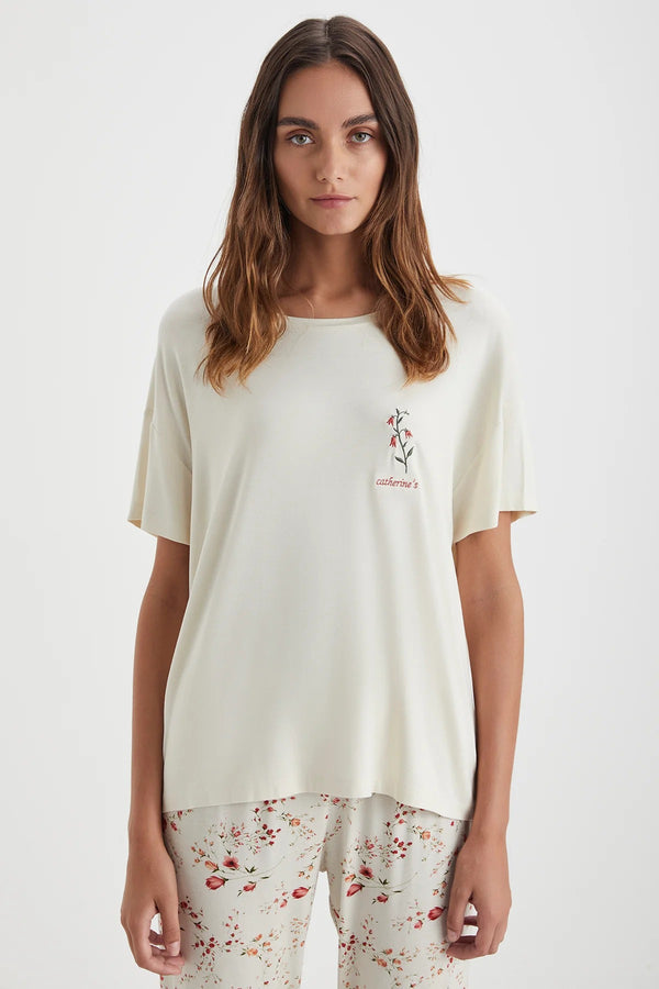 Soft Feel Light Floral Pajama Set
