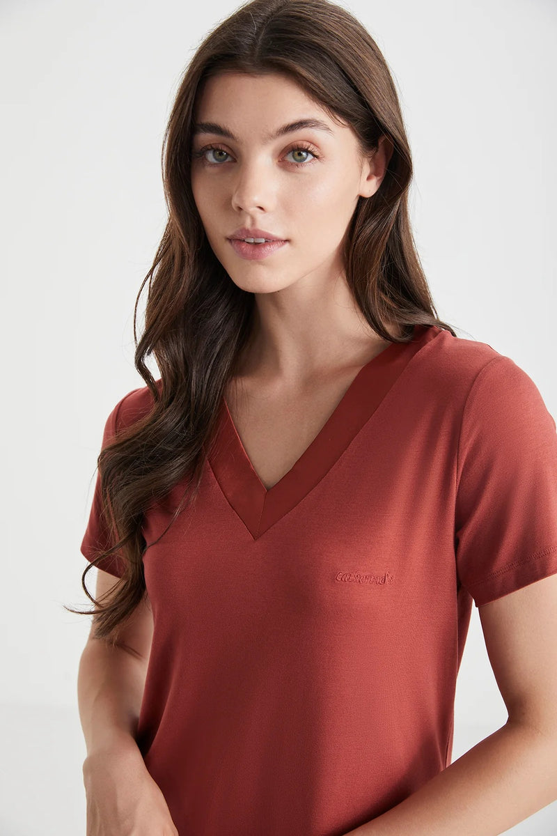 Terracotta & Blossom Pajama Set