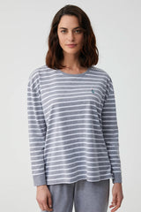 Timeless Comfort – 2-Piece Striped Long Pajama Set