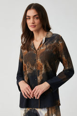 Amber Grace – طقم بيجاما بأزرار – هدوء ذهبي ولمسة حريرية