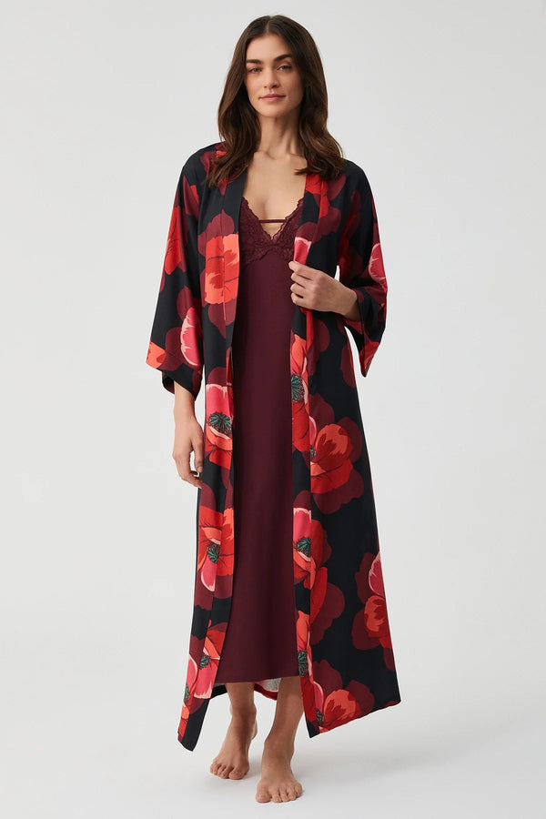 Crimson Bloom Kimono