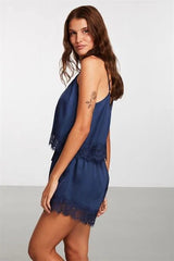 Lace Satin Cami Short Set
