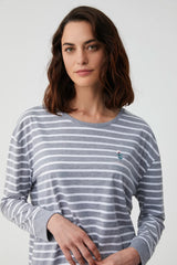 Timeless Comfort – 2-Piece Striped Long Pajama Set