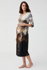 Soft textured maternity nightgown