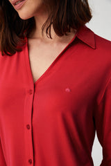 Classic Red Button-Up Pajama Set