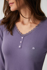 Moonlight Violet – 2-Piece Set – Floral Softness & Mysterious Charm