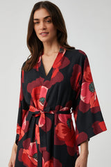 Crimson Bloom Kimono