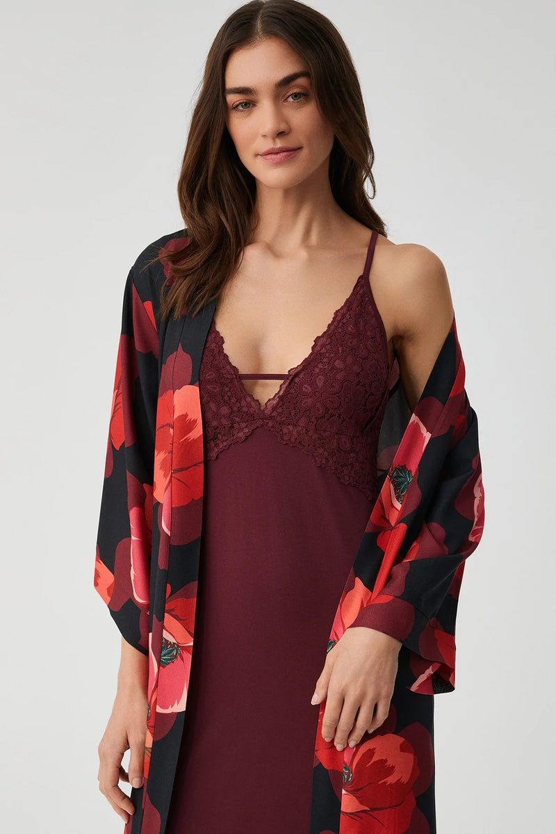 Crimson Bloom Kimono