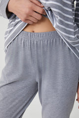 Timeless Comfort – 2-Piece Striped Long Pajama Set