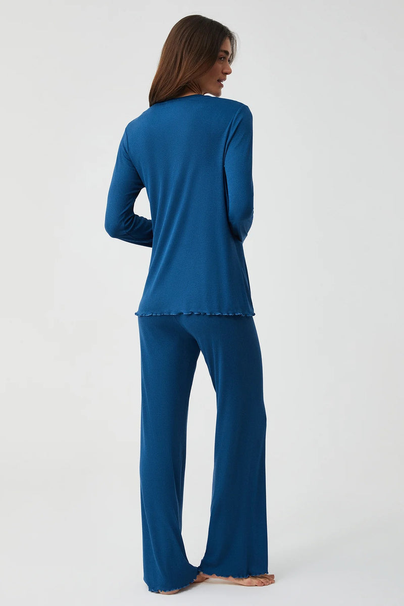 Ocean Rib Knit Pyjama Set