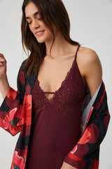 Crimson Bloom Kimono