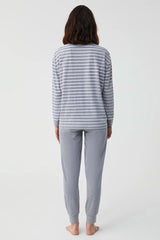 Timeless Comfort – 2-Piece Striped Long Pajama Set