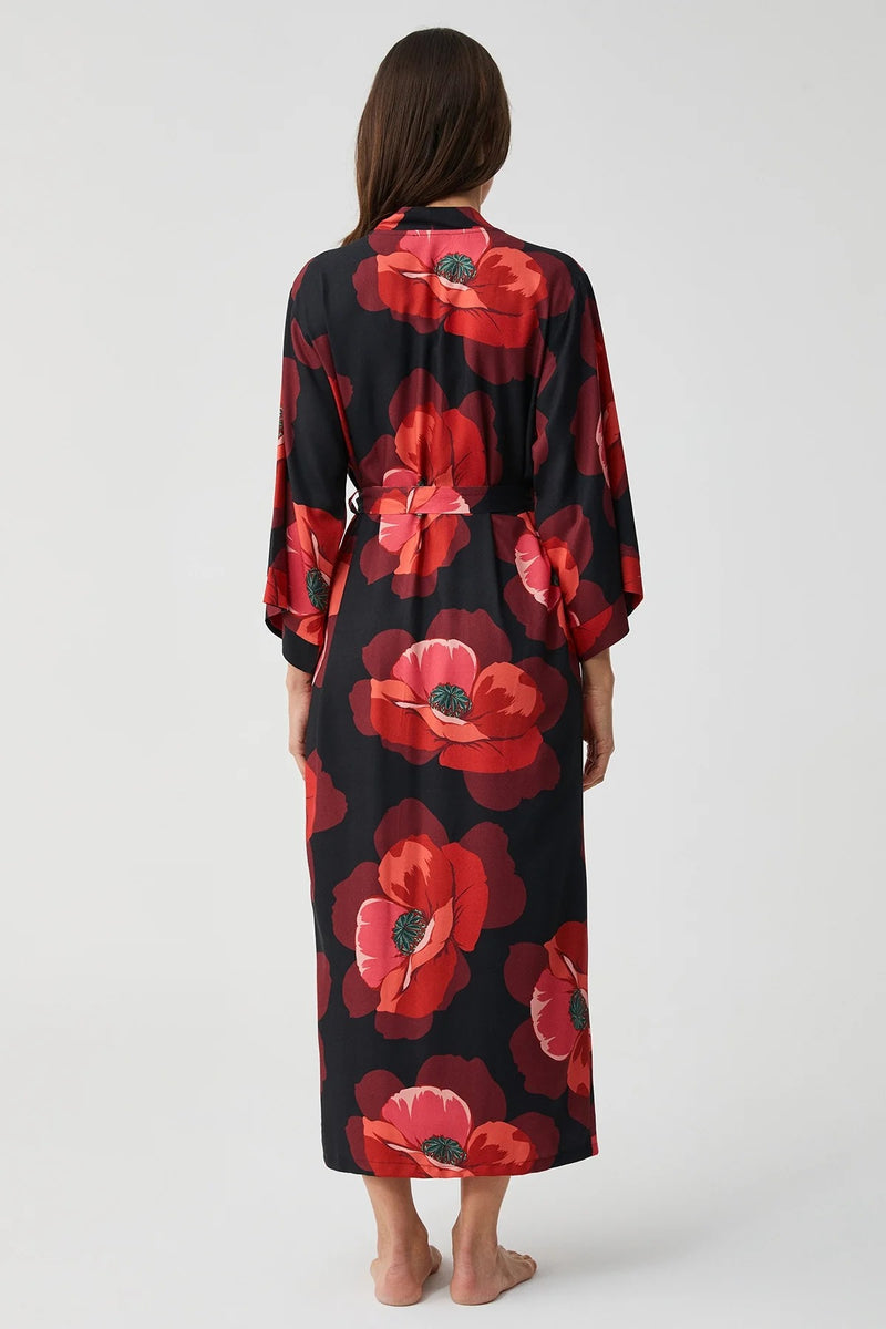 Crimson Bloom Kimono